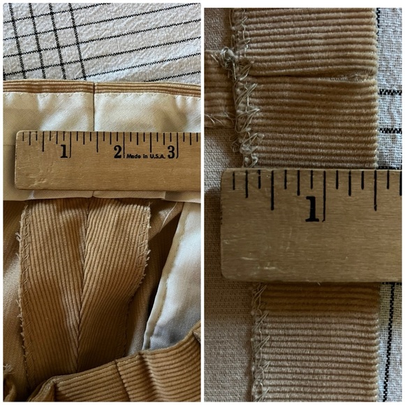 Vintage Levis Panatella Tan Corduroy 3 Piece Retro Suit 44” Chest 32” Waist - Picture 16 of 16
